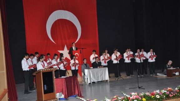 12 Mart İstiklal Marşının Kabulü ve Mehmet Akif Ersoyu Anma Programı Şehit Hasan Özüberk Anadolu Lisesi Tarafından Düzenlendi