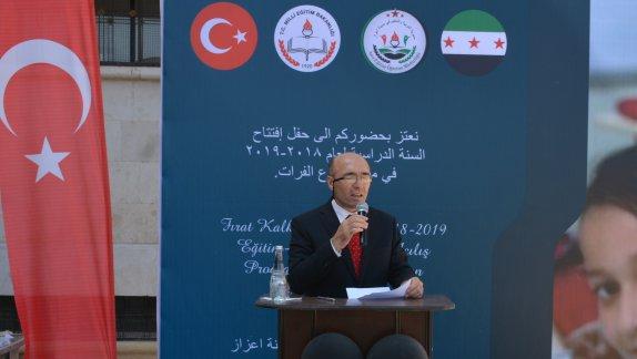 Suriyenin  Azez İlçesinde Osman Bin Affan İlkokulunun açılışı yapıldı